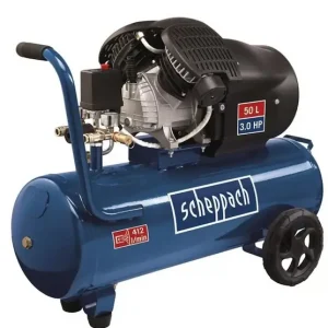 Ultime Pezzi Scheppach HC53DC - Compressore aria 50 lt lubrificato portatile bicilindrico a V